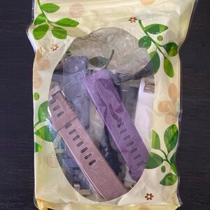 WEPRO- Fitbit Charge 2 Assorted Bands-5 (black,white,purple,slate blue,tan) L